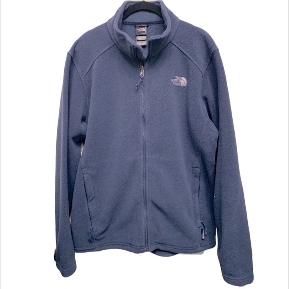 The North Face mens navy fleece jacket, size M